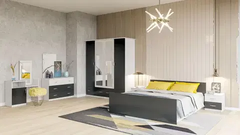 Spálňové zostavy SONATE spálňová zostava, antracit/light artwood