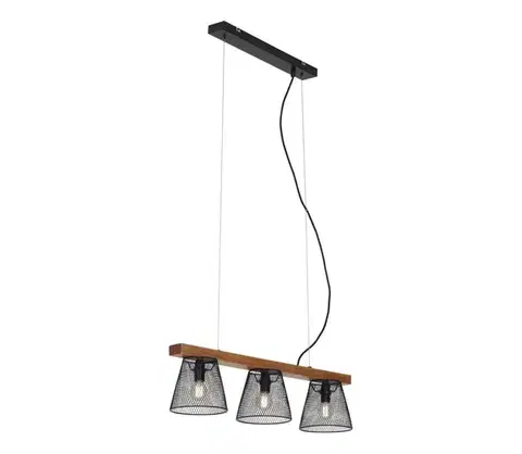 Svietidlá Briloner 4077-035 - Luster na lanku WOOD &amp; STYLE 3xE14/25W/230V 4077-035