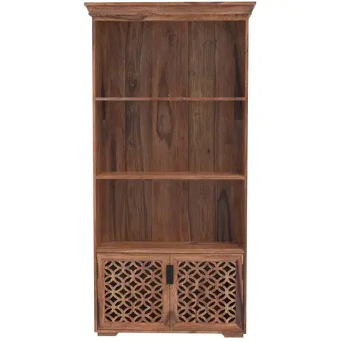 Knižnice Knižnica Mira 90x180x35 indický masív palisander