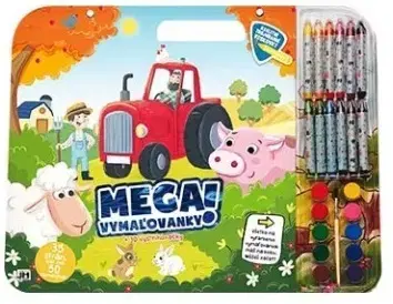 Nalepovačky, vystrihovačky, skladačky Mega vymaľovanky! Farma