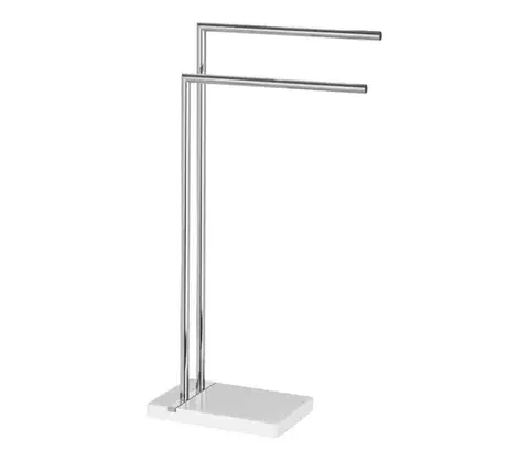Svietidlá WENKO 20487100 - Stojan na uteráky NOBLE 45,5x82 cm lesklý chróm/biela 20487100