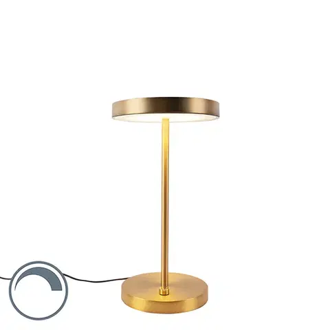 Stolné lampy Moderná stolná lampa bronzová vrátane LED - Disco