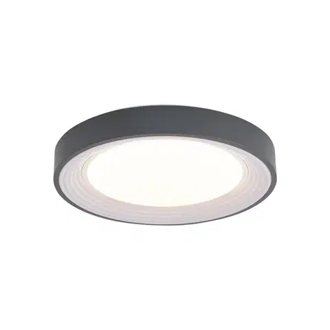 Stropné osvetlenie Moderné stropné svietidlo sivé s bielou farbou 38 cm vrátane LED stmievateľné RGB - Kanton