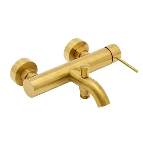 Kúpeľňové batérie Vaňová batéria SAT Aurum bez sprchového setu 150 mm brúsená zlatá SATBAUR222BG SATBAUR222BG
