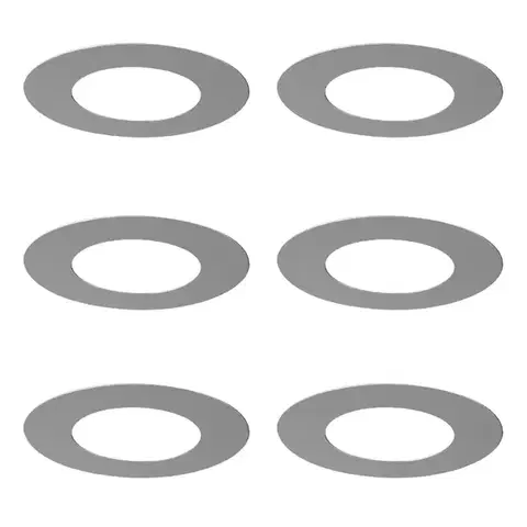Zapustené svietidlá Sada 6 krycích krúžkov z nehrdzavejúcej ocele pre zapustené bodové svetlá 7,5 - 13 cm - Spacer