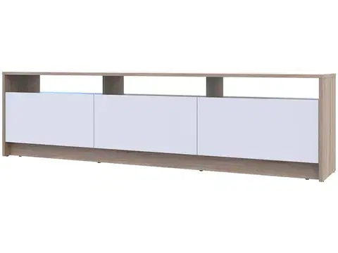 TV stolíky NABBI Ulfet U3 tv stolík dub sonoma / biela