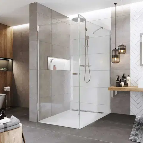 Sprchovacie kúty Mereo Sprchovací kút, Novea, obdĺžnik, pivotový, 100x120 cm, chróm ALU, sklo Číre, dvere L/P a pevný diel CK14933Z