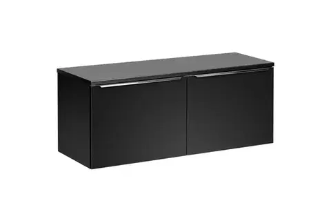 Nábytok ArtCom Kúpeľňová skrinka s doskou SANTA FE Black D120/1 | 120 cm