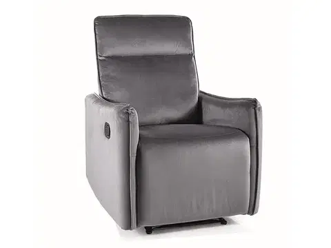 Relaxačné Polohovacie kreslo TRAVIS VELVET 1 Signal