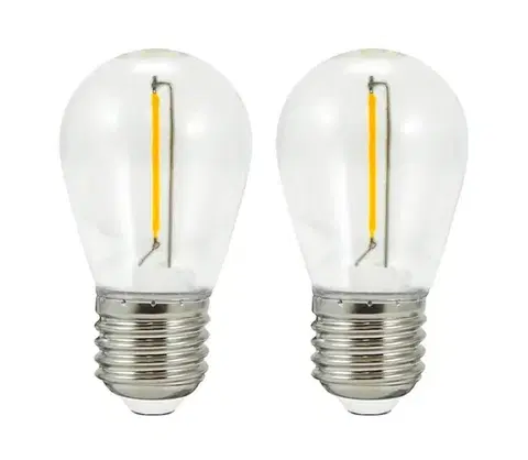 LED osvetlenie  SADA 2x LED Žiarovka PARTY E27/0,5W/36V 2200K 308733