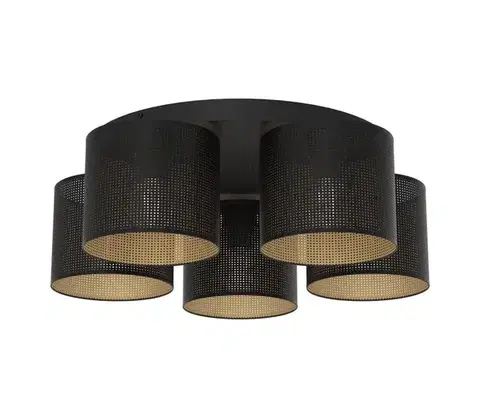 Svietidlá  Luster prisadený LOFT SHADE 5xE27/60W/230V čierna/zlatá 5249