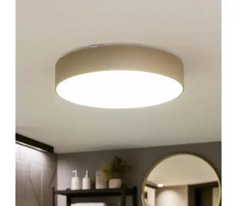 Svietidlá BRILAGI - Kúpeľňové stropné svietidlo POOL 5xE27/15W/230V Ø 60 cm IP54 béžová FG-R600-E27-BEI