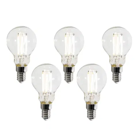 LED osvetlenie Sada 5 inteligentných LED žiaroviek E14 P45 číra 4,2 W 470 lm 2700 – 6500 K