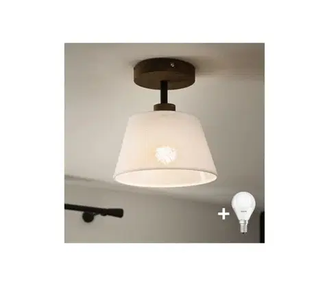 Svietidlá BRILAGI - LED  Prisadený luster ANTHONY 1xE14/60W/230V dub orech/biela 8590828610526