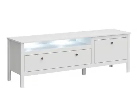 TV stolíky KONDELA Olje 1S1K/160 tv stolík biela