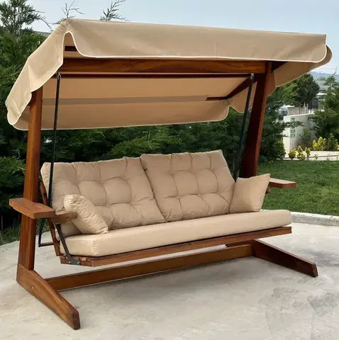 Záhradná hojdačky Garden Triple Swing Chair Sia 2400 - Camel