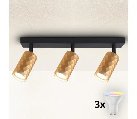 Svietidlá BRILAGI - LED RGBW stmievateľné bodové svietidlo SELE DIAMANT 3xGU10/4,8W/230V zlaté BG2857+3xAI2382