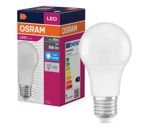 LED osvetlenie LED žiarovka A60 E27/8W/230V 6500K - Osram 4099854109829