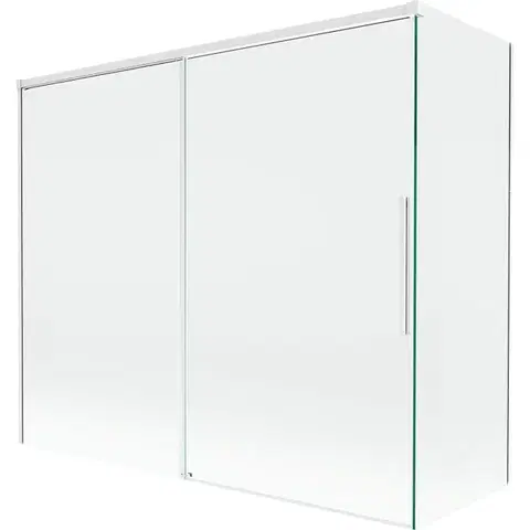 Sprchové dvere MEXEN/S - Rox vaňová zástena 2-krídlová posuvná 180 + 90 x 150, transparent, biela 8C9-180-090-20-00
