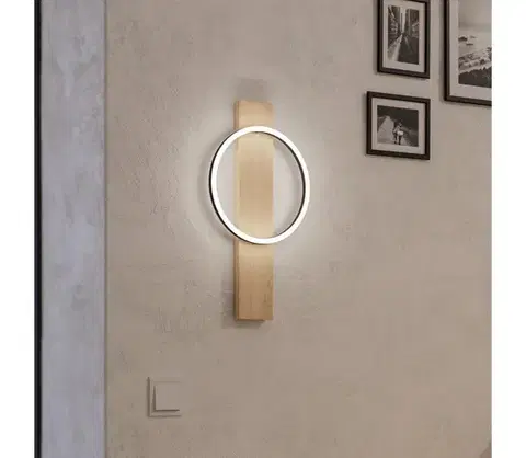 Svietidlá Eglo 901715 - LED Nástenné svietidlo BOYAL LED/12W/230V 3000K béžová/čierna 901715