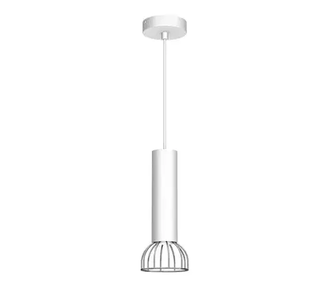 Svietidlá  Luster na lanku DANTE 1xGU10/25W/230V biela/lesklý chróm MLP7365