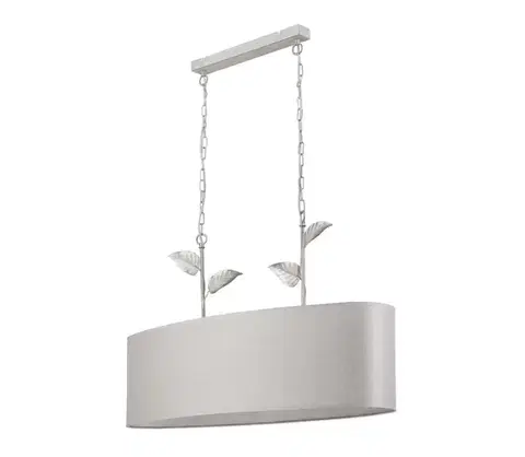 Svietidlá  Luster na reťazi NOEMI 2xE27/60W/230V strieborná/biela patina LM - 2.171