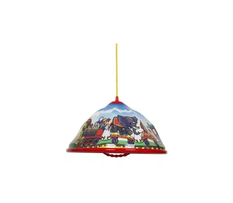Svietidlá  Detský luster na lanku AKRYL DZ 1xE27/15W cirkus/červená WLA-01-P-D DO-04 CZERWONY PROSTY ZW