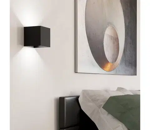 Svietidlá Eglo 901049 - LED Nástenné svietidlo VALMONTONE 2xLED/1,5W/230V 3000K čierna 901049