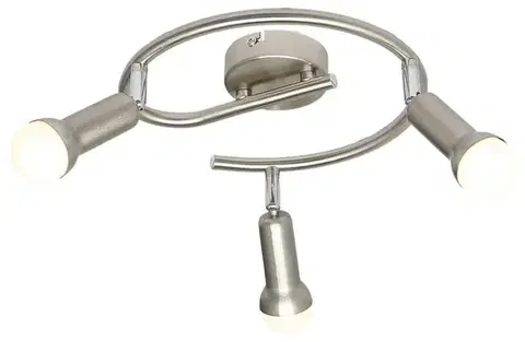 Stropná svetla Špirálová stropná lampa 3X40W E14 saténový nikel ARC