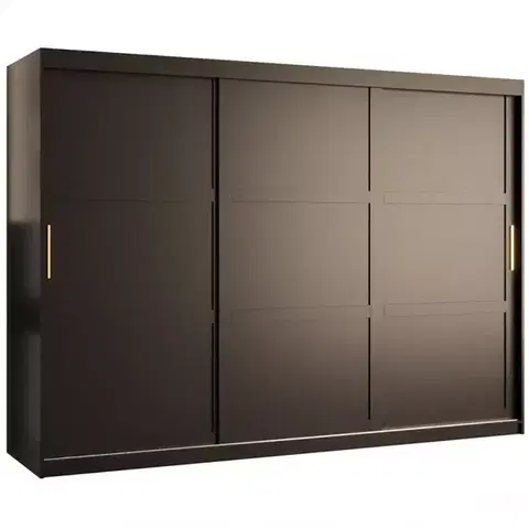 Šatníkové skrine Skriňa Amiro 1 250 čierny/čierny