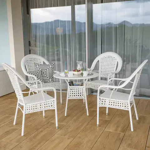 Záhradné jedálenské sety Záhradný jedálenský set 4+1 KOVEN