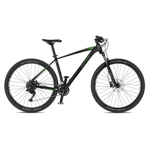 Bicykle 4EVER FRONTBEE pearl black/green - L (19", 175-185 cm)