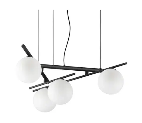 Svietidlá Ideal Lux - LED luster na lanku ATLAS 4xG9/3W/230V čierny 365091