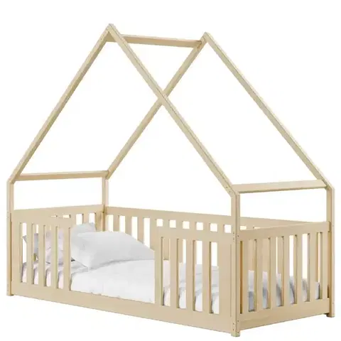 Detské postele Posteľ Domček Bee 90x200 borovica