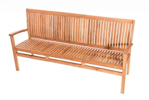 Záhradné lavice DEOKORK Záhradná teaková lavica HARMONY 180 cm
