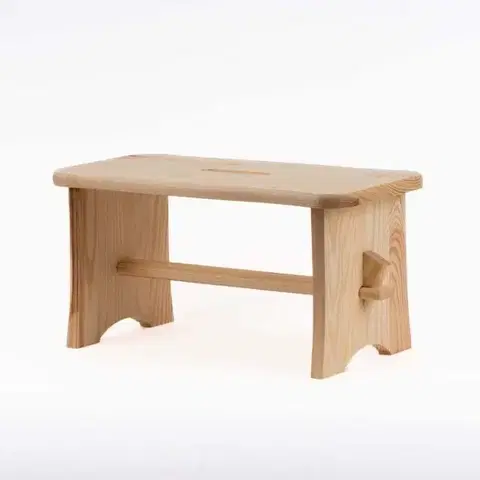 Stolčeky Kinekus Stolček drevený obdĺžnik 39x19x20cm nízky