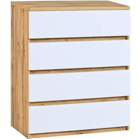 Komody do detskej izby Komoda Arca 4S AR5 Dub Wotan/Biely