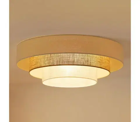 Svietidlá BRILAGI-LED Stropné svietidlo DENVER LUNETA LED/12W/230V pr. 60 cm béžová/krémová 608022