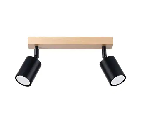 Svietidlá  SL.1291 - Bodové svietidlo VERDO 2xGU10/10W/230V čierna SL.1291