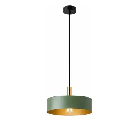 Svietidlá Keter Lighting Luster na lanku HAKI 1xE27/60W/230V zelená/čierna/lesklý chróm 2974