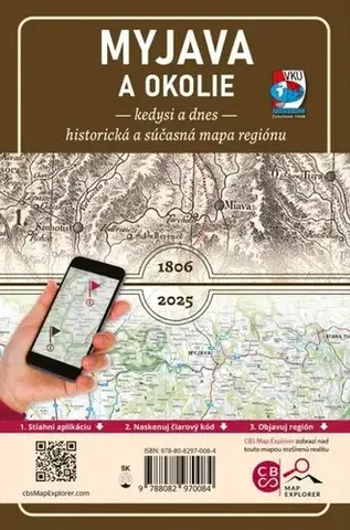 Slovensko a Česká republika Porovnávacia mapa Myjava a okolie – Kedysi a dnes