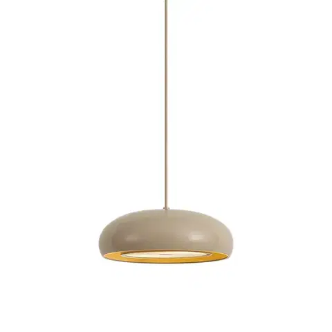 Závesné svietidlá Retro závesná lampa Taupe s kovovým tienidlom 2-svetelná - Macaron