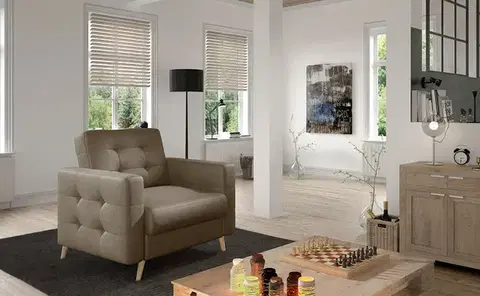 Kreslá NABBI Aveza 1F kreslo hnedá