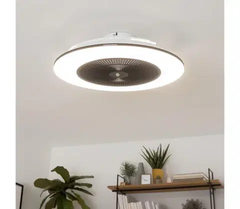 Ventilátory BRILAGI - LED Stmievateľné svietidlo s látorom AURA LED/38W/230V čierna + DO BG78513