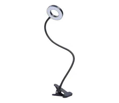 Lampy  WO66-B- LED Stmievateľná stolová lampa s klipom LED/8W/230V 3000/4000/5000K čierna WO66-B
