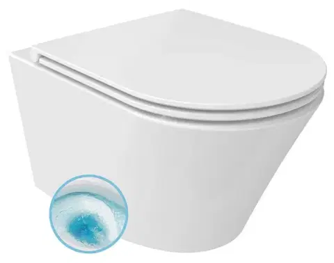 Záchody SAPHO - PACO závesná WC misa, Vortex Rimless, 36x53cm, biela PZ1012V