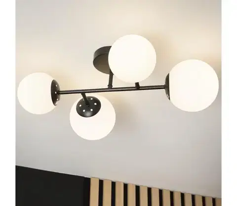 Svietidlá BRILAGI - Prisadený luster MALONY 4xE14/20W/230V čierny 8590828080404