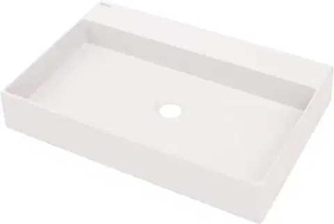 Sanitárna keramika DEANTE - Correo alabaster - Granitové umývadlo, na dosku - 60x40 cm CQR_AU6S