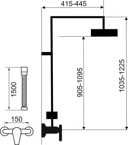 Kúpeľňové batérie NOVASERVIS - Sprchová súprava + sprchová termostatická batéria 58962 FLOW SET071/TER,0