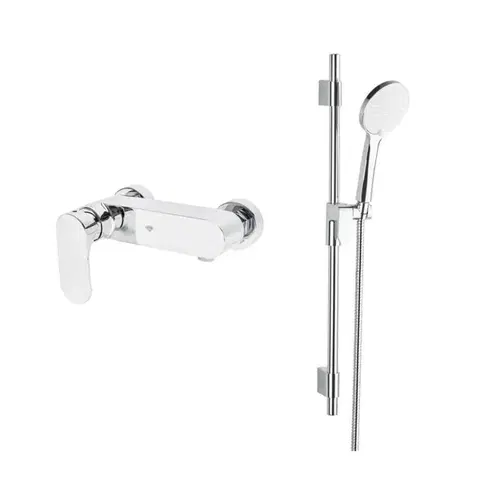 Kúpeľňové batérie Sprchová baterie SAT Fusion se sprchovým setem 150 mm chrom SATBSFU268CPSET SATBSFU268CPSET